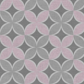 Grey & Pink Petal Geometry