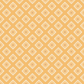 Retro Yellow Foulard Pattern - Diamond Shaped