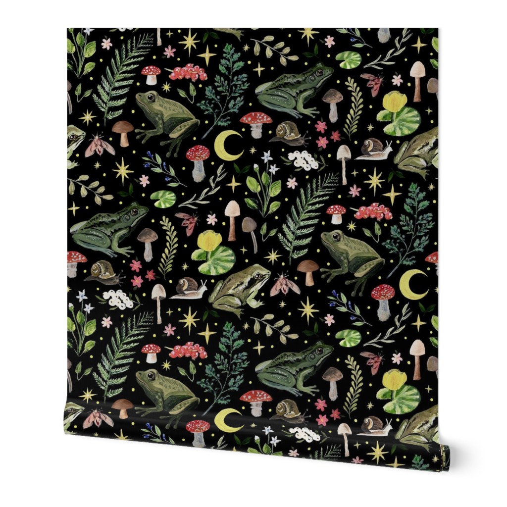 Bullfrog Woodland Serenade on Blackest Black