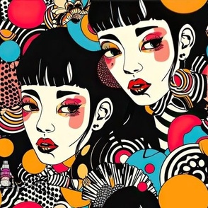 Japan Pop Art Portraits: Harajuku Beauty
