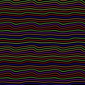 Neon Wavy Stripes