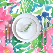 Preppy chinoiserie watercolor pattern
