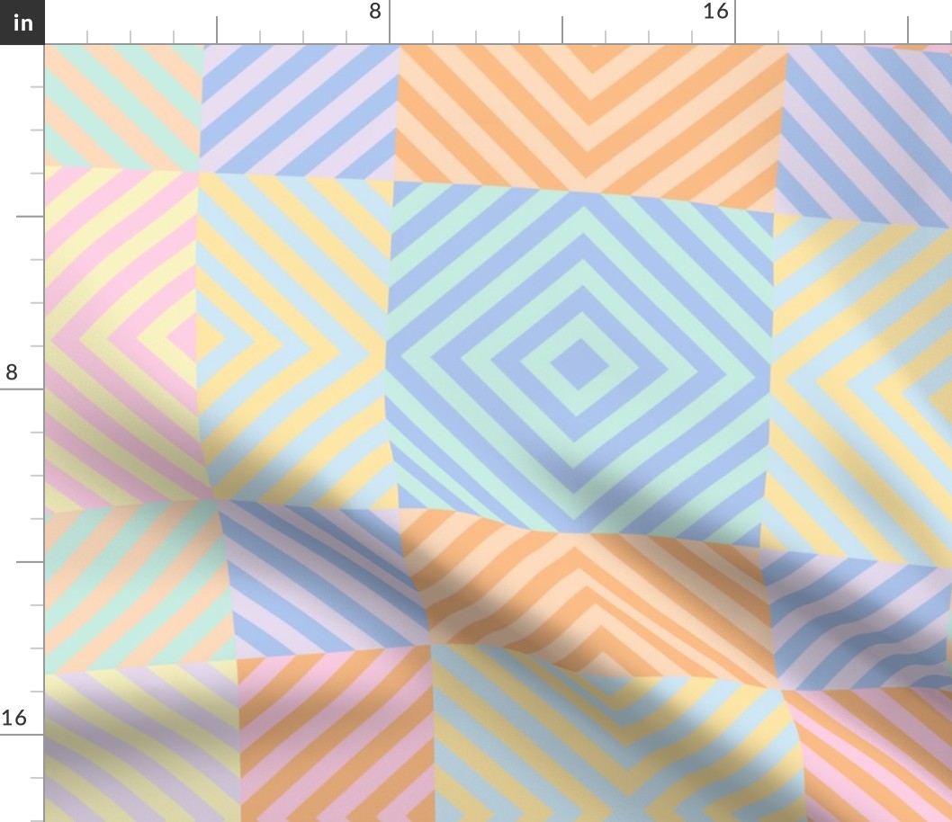 striped zig zag chevron 4 inch plaid in pastel colors coordinate perfect for gender neutral bedding or kitchen wallpaper