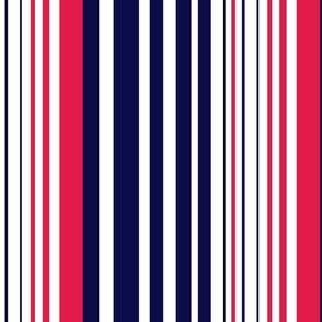 Vertical stripes red blue white