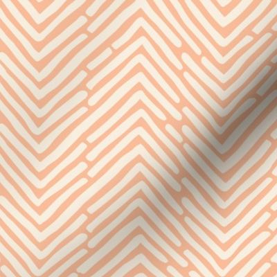 Boho Chevron Texture – Pantone Peach Fuzz, Cream