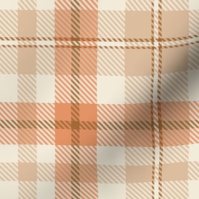 Honey Peach Twill Plaid