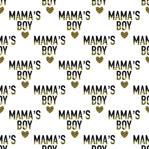 Mama's Boy Fabric-green camouflage on white, Valentine’s Day Fabric, Boy, Heart, Love, Valentines