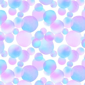 Watercolor Circles-purple and blue, 