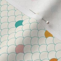 Scallop Pattern with Pops of Bright Cheerful Colors - Small