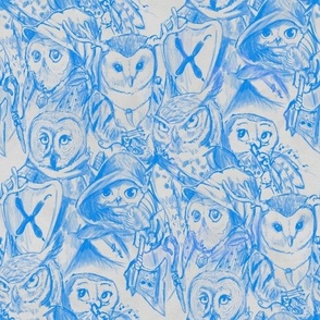Blue Owl Adventurer Sketches Avian Druid Barbarian 