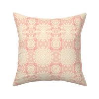 Paloma Faded Vintage Flowers and Pineapples in Pink and Cream