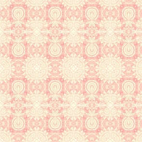 Paloma Faded Vintage Flowers and Pineapples in Pink and Cream