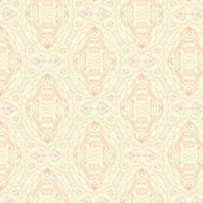 Paloma Faded Vintage Floral Damask in Pink and Cream