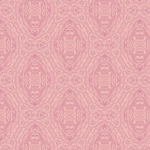 Paloma Faded Vintage Floral Damask in Rose Pink and Cream
