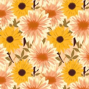 Soft Pink and Yellow Daisies