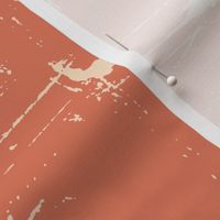 M Terracotta Rustic Marks: Textured squares, scratches in orange and cream