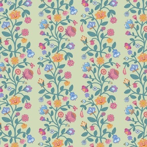Trailing floral wallpaper