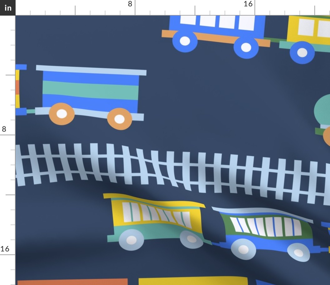 Trains and train tracks - Large scale