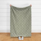 Olive Sage Green Monochrome Mudcloth Inspired Print Large