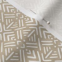 Neutral Cream and Taupe Mudcloth Inspired Print Medium