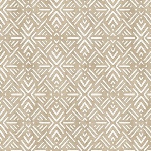 Neutral Cream and Taupe Mudcloth Inspired Print Medium