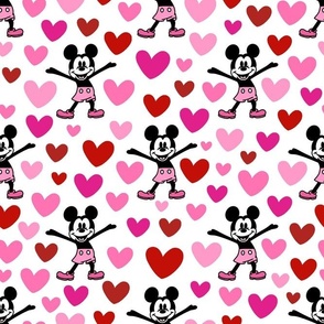 Bigger Classic Mickey with Valentine Hearts (1)