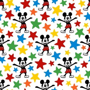 Bigger Classic Mickey with Rainbow Stars