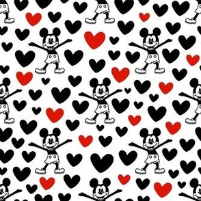 Smaller Classic Mickey with Valentine Hearts