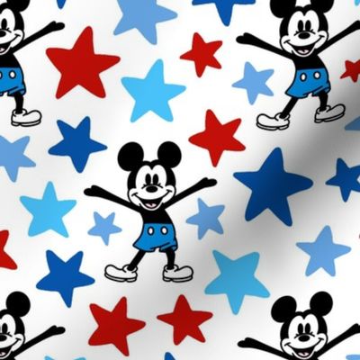 Bigger Classic Mickey with Patriotic Stars