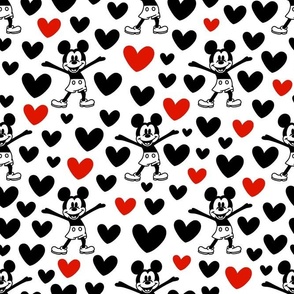 Bigger Classic Mickey with Valentine Hearts