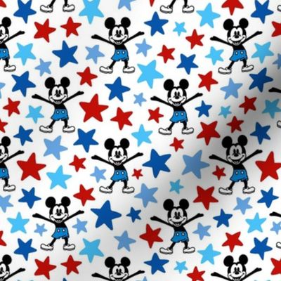 Smaller Classic Mickey with Patriotic Stars