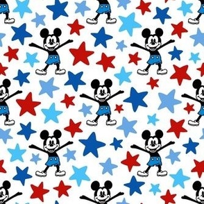 Smaller Classic Mickey with Patriotic Stars