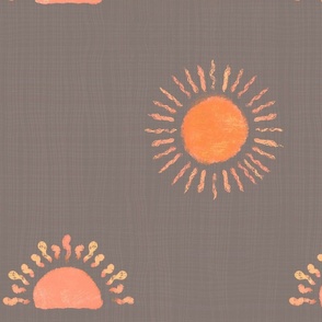  Peach Mudcloth Desert Sun-  southwest sunset