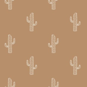 Burnt Orange Simple Cactus 