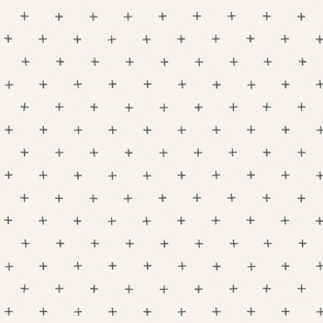 simple crosses in ash black and off white