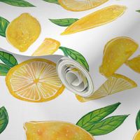 Summer Citrus Fruit Lemons (White)