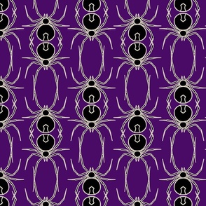Spider pattern in Purple, Black and Bone White