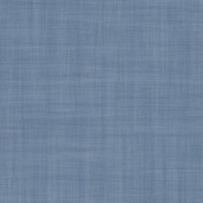 linen - azure tide denim blue - subtle faux linen texture