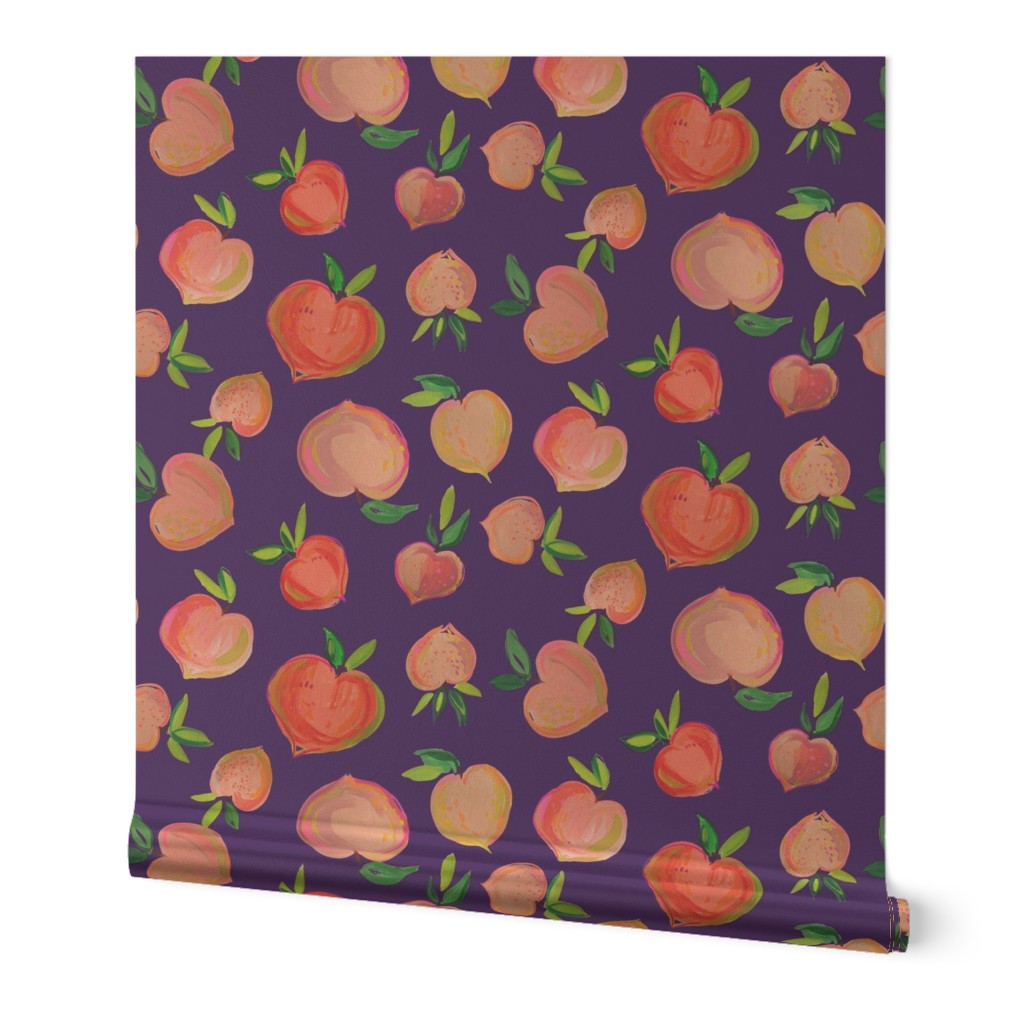 Painterly Summer Peaches // Eggplant
