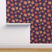 Painterly Summer Peaches // Eggplant