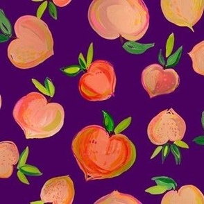 Painterly Summer Peaches // Eggplant