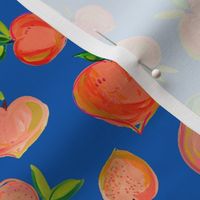 Painterly Summer Peaches // Royal Blue