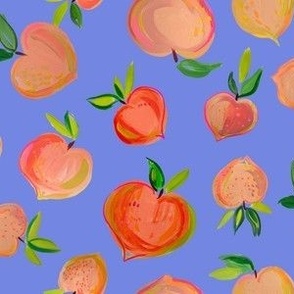 Painterly Summer Peaches // Periwinkle
