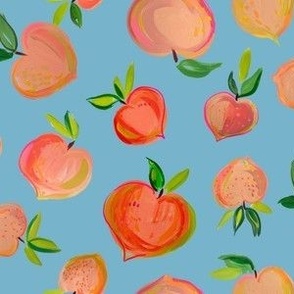 Painterly Summer Peaches // Boho Sky