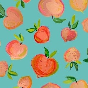 Painterly Summer Peaches // Seaglass