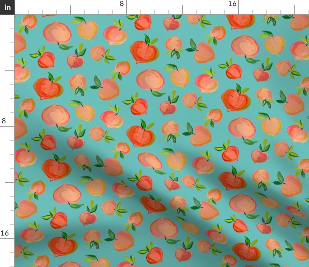 Painterly Summer Peaches // Seaglass