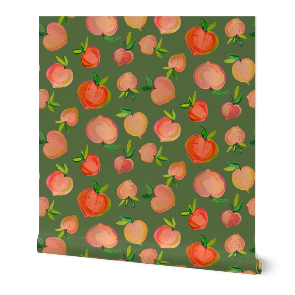 Painterly Summer Peaches // Greenery