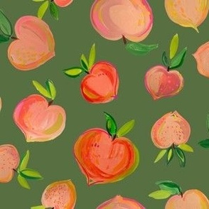 Painterly Summer Peaches // Greenery