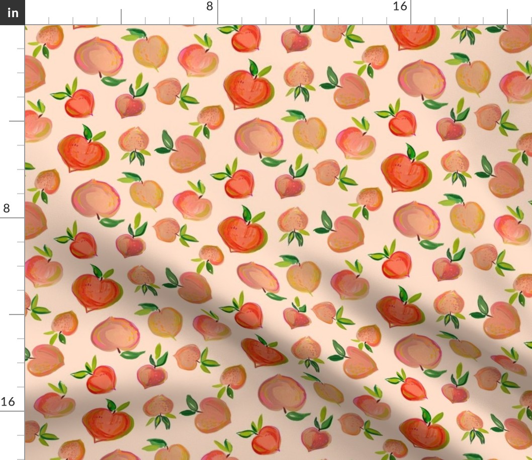 Painterly Summer Peaches // Peachy Tan Neutral