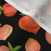Painterly Summer Peaches // Black
